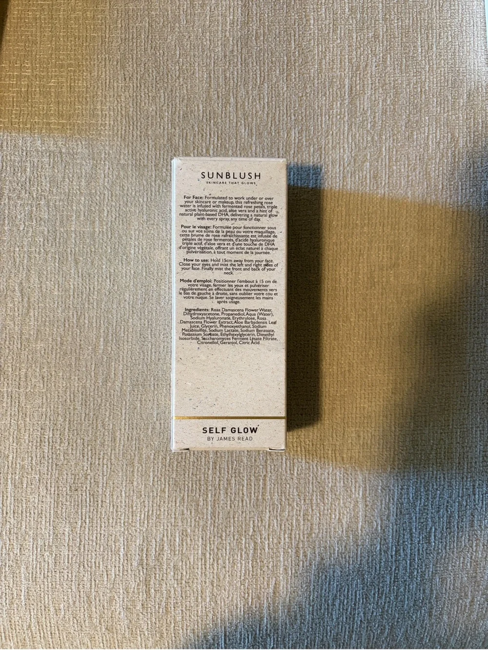 Self Glow by James Read Sunblush Hydrating Tan Mist 3.4 oz full size NEW NWT NIB